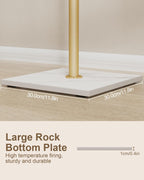 Coat Tree Freestanding, Modern Sturdy Clothes Hanger with Rock Slab Base, Heavy-duty Metal Hat Rack for Boutiques, Hallway, Entryway, 68.9 Inches High, Gold, GYJ012WJ