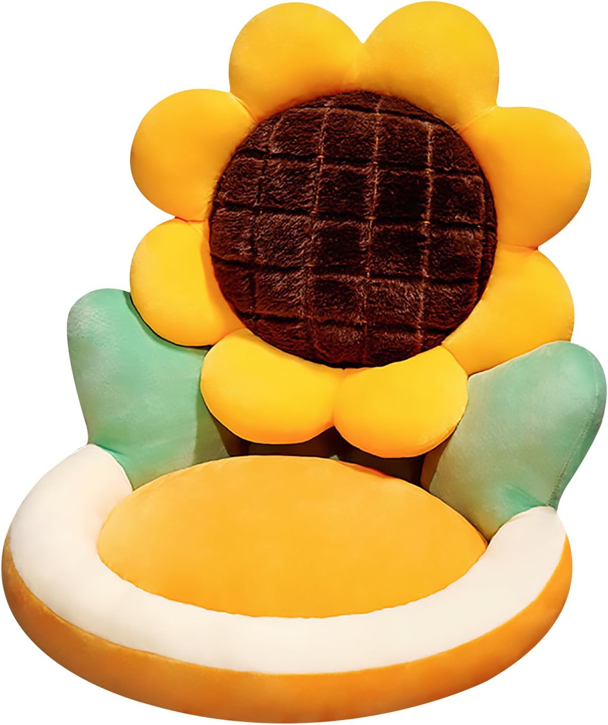 Ditucu Sunflower Shape Chair Pillow Cute Seat Cushion 19 x 18 inch Comfy Lazy Sofa Floor Pillows Dorm Seating for Childs Adults for Bedroom Decor