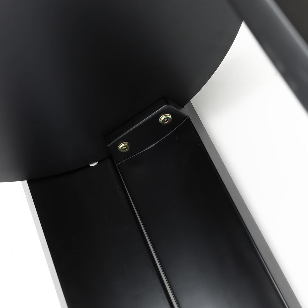 LuxenHome Set of 2 Black Nesting Tables, Space Saving Modern Round Side Table Set for Living Room, Bedroom