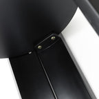 LuxenHome Set of 2 Black Nesting Tables, Space Saving Modern Round Side Table Set for Living Room, Bedroom