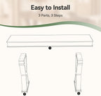 Solid Wood Console Table 63 Inch, Farmhouse Entryway Table with X-Shaped Legs, Narrow Sofa Table Behind Couch for Living Room, Hallway, Foyer, Sturdy & Easy Assembly