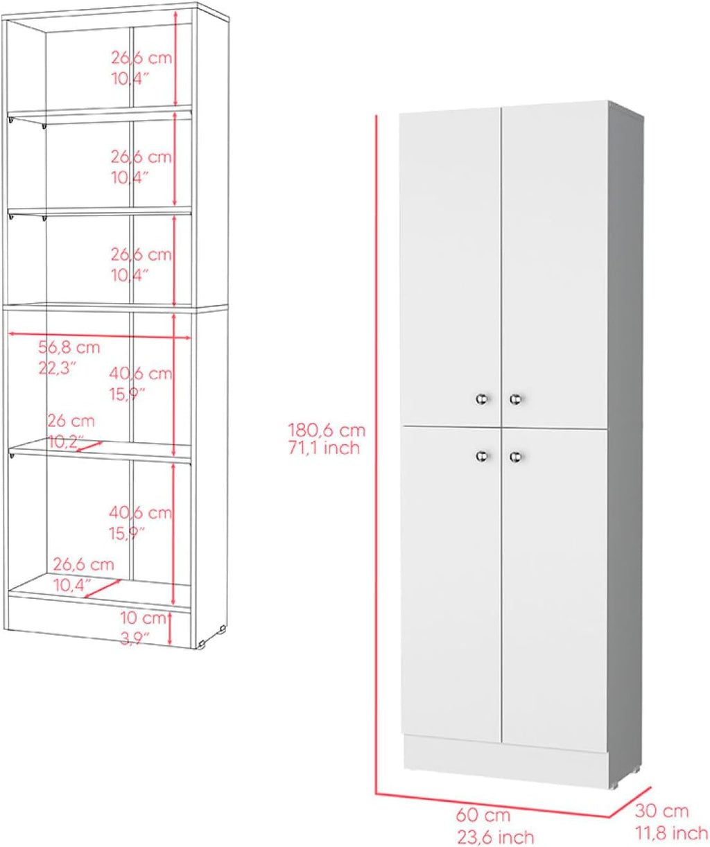 Pantry Cabinet Coahoma, Kitchen, White