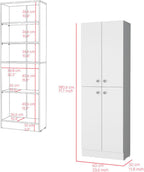 Pantry Cabinet Coahoma, Kitchen, White