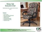 OS Home and Office Furniture 45.25" Fabric Executive Chair in Mossy Oak/Black
