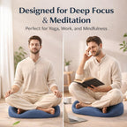 Ergonomic Zen mind Meditation Cushion, Memory Foam, Portable Design with Handle, Pressure Dispersing Support for Meditation, Mindfulness & Posture Alignment