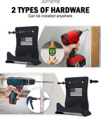 Xprite Door Storage Hangers with US Flag Pattern & Rubber Lining, 4 PCS Removable Wall Mounted Door Storage Holder Hooks Compatible with 1956-2026 Jeep Wrangler CJ YJ TJ LJ JK JKU JL JLU Gladiator JT