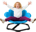 VEVOR Kids Swivel Chair, 220 lbs Capacity, Cylinder Shape Sensory Spinning Chair, Autistic Kids Sensory Toy Seat with Non-Slip Metal Base, Toddler Sit & Spin Seat for Coordination Balance Focus, Blue