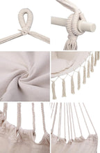 Hammock Chair Hanging Swing, Easy Install Indoor Outdoor Swing Chair with Cushions, Foldable for Bedroom Dorm Camping Patio
