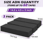 3 Pack Cassette Tape Storage Box, Tape Holder Store 60 Cassette Cases, Media Storage Organizer