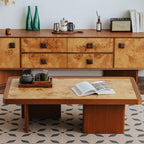 End Tables Burl Wood Coffee Table Unique Live Edge Top Modern Living Room Center(Small)