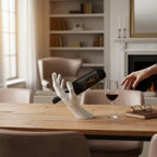 3D Printed Floating Wine Holder, Modern Minimalist Design, Durable PLA Material, Perfect for Home, Wine Cellar, or Kitchen Decor, Unique Gift for Wine Lovers (Marble)