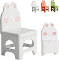 Kids Folding Chair, Safe Ergonomic Toddler Seat, Durable Small Plastic Chair for Classroom Camping, Lightweight & Easy Clean (White)