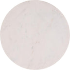 SAFAVIEH Home Collection – Kashi Clear Glass & White Marble Round Side Table, Modern Pedestal Accent Table, Fully Assembled (ACC3217A)
