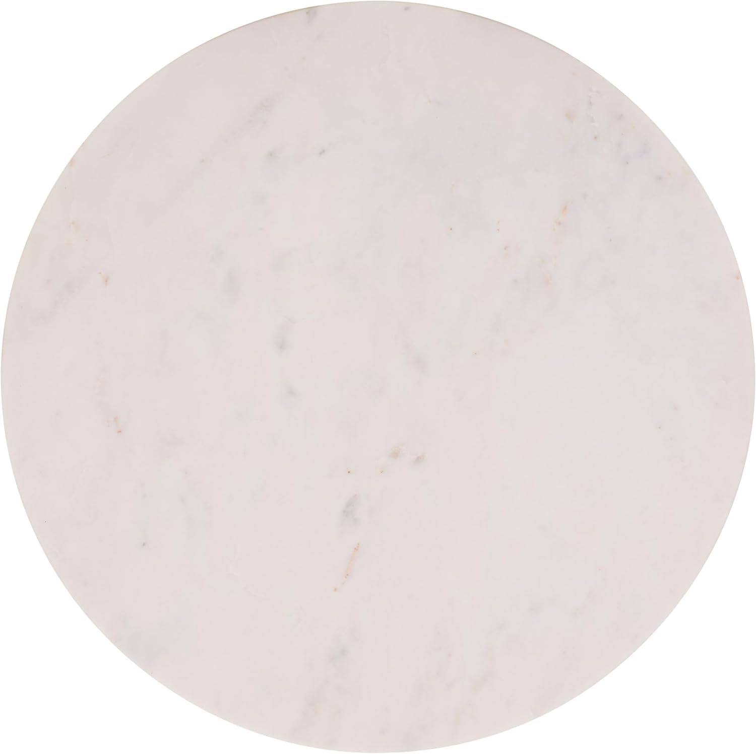 SAFAVIEH Home Collection – Kashi Clear Glass & White Marble Round Side Table, Modern Pedestal Accent Table, Fully Assembled (ACC3217A)