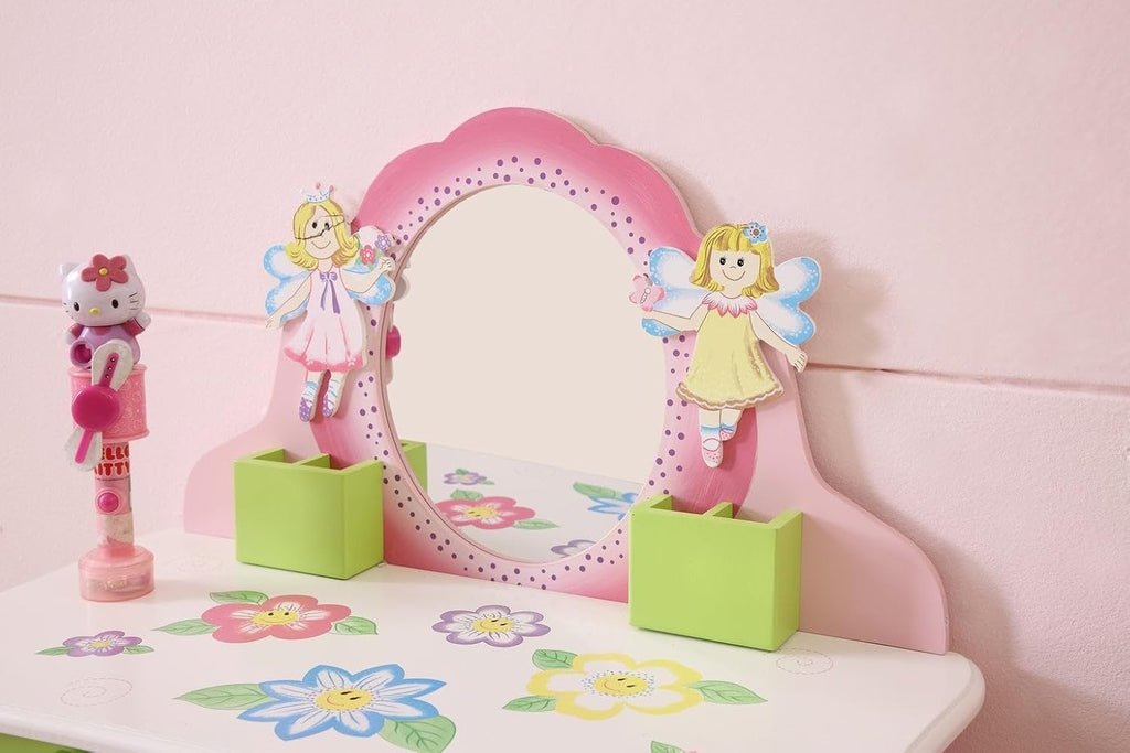 Funnel Layla Girls Flower Vanity Set with Stool