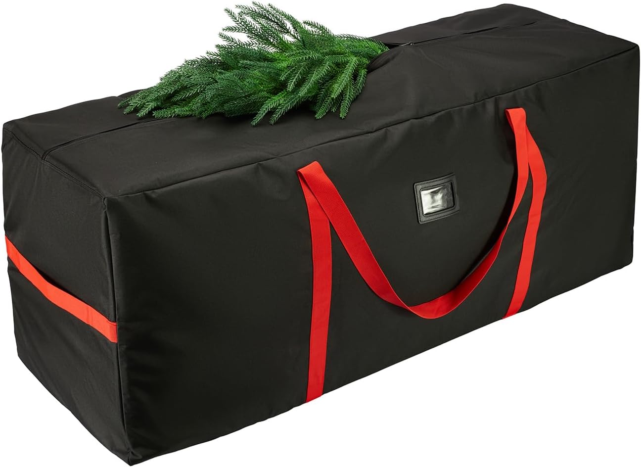 Christmas Tree Storage Bag, Fits Up to 7.5ft Tall Christmas Tree, Heavy-Duty 600D Waterproof Oxford, Durable Handles & Zipper, Holiday Xmas Storage Bag, Protects Christmas Tree and Holiday Ornaments