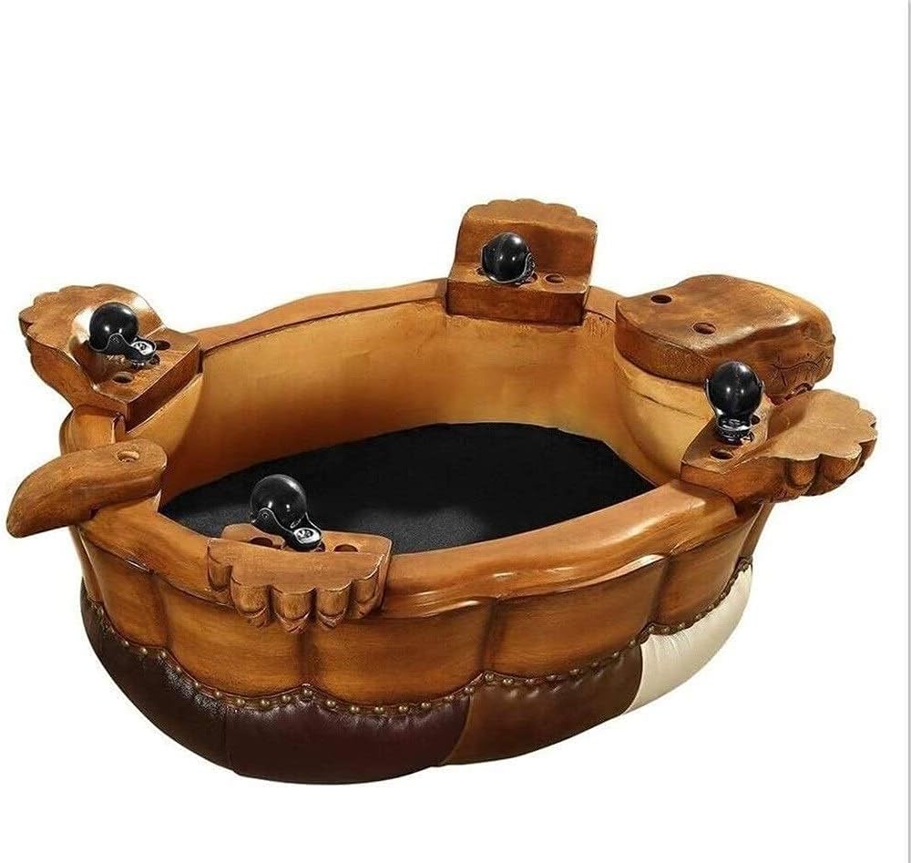 BABYCE Footstool Sofa Stool Wood Ottoman Footstool,Leather Upholstered Vintage Turtle Footrest Stool with Wheels90x60x33cm (Color : Stitching Color)