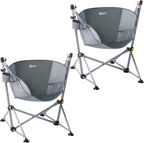 Portal Large Hammock Camping Chair Folding Rocking Chairs Portable Swinging Chair Wide Seat for Outdoor Lawn Patio Garden,Support 350 lbs, Grey, 2 Pack