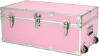 Rhino Trunk & Case Large Essential Trunk With Wheels 32”x18”x14”, 1000+ lbs Capacity - Many Colors. Strong, USA Made Summer Camp Footlocker, and Secure College Dorm Storage Chest