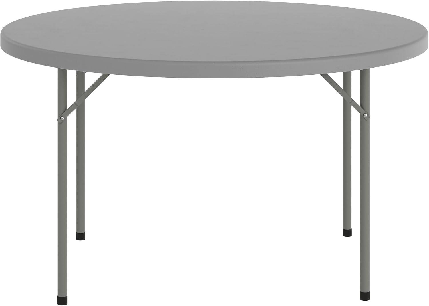 Flash Furniture Kathryn 4' Round Plastic Folding Event Table for Parties and Trade Shows, Portable Indoor/Outdoor Event Banquet Table, Granite Dark Gray