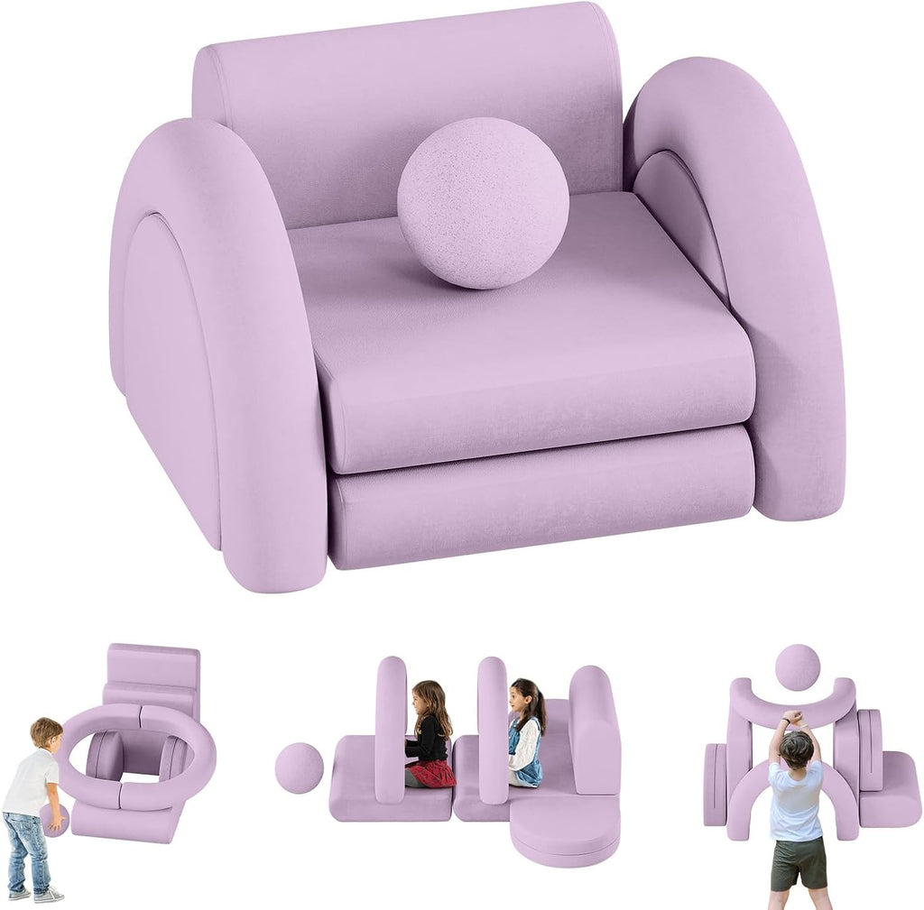 Modular Kids Play Couch (Small, Blueberry)
