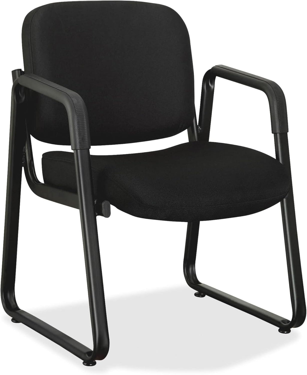 Lorell Fabric Guest Chair, Black