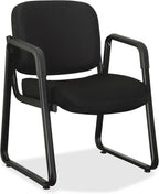 Lorell Fabric Guest Chair, Black