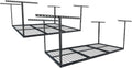 FLEXIMOUNTS 2 Pack 4x6 Overhead Garage Storage Adjustable Ceiling Rack 72" Length x 48" Width x 40" Height, 450lbs Weight Capacity, Black, Classic Series
