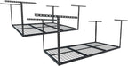 FLEXIMOUNTS 2 Pack 4x6 Overhead Garage Storage Adjustable Ceiling Rack 72" Length x 48" Width x 40" Height, 450lbs Weight Capacity, Black, Classic Series