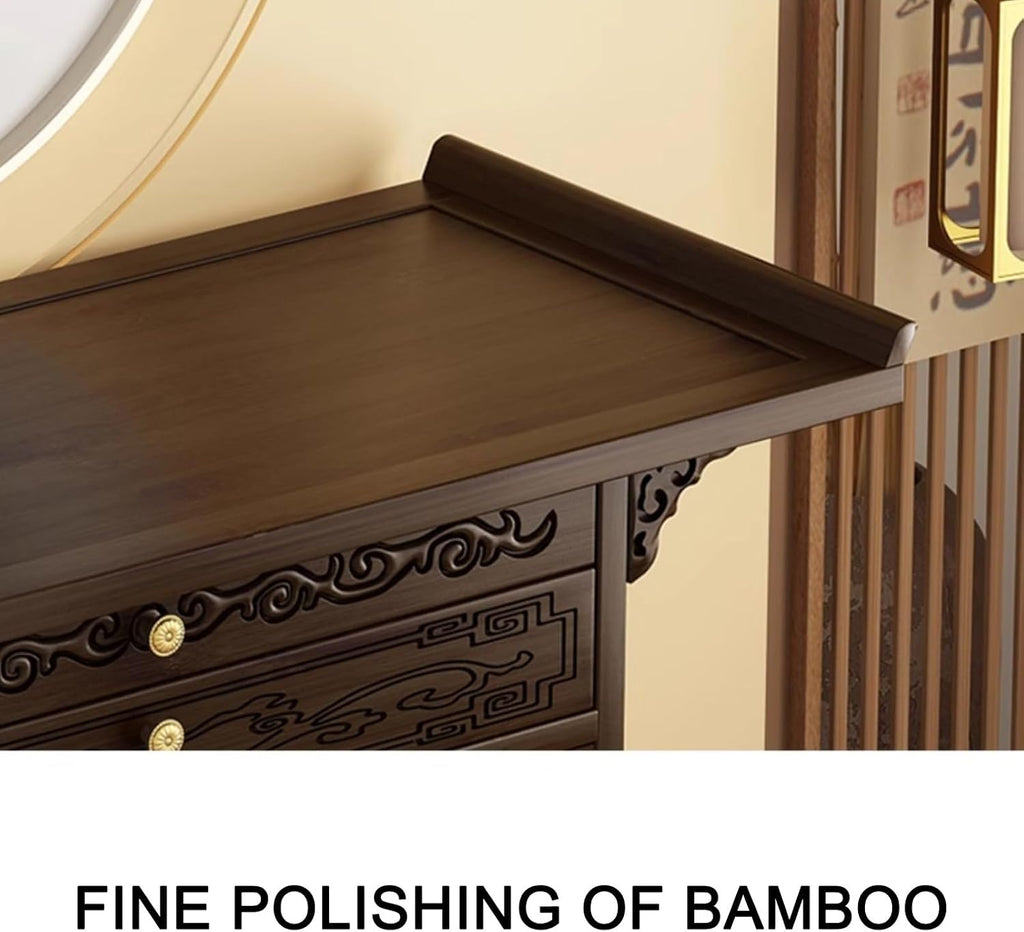 HARELA Meditation Altar Table Cabinet with Drawer, Meditation Shrine Buddhist Altar Table, Personal Shrine Meditation Table, for Living Room, Bedroom, Office, Bathroom(50 * 33cm/19.7 * 13in)