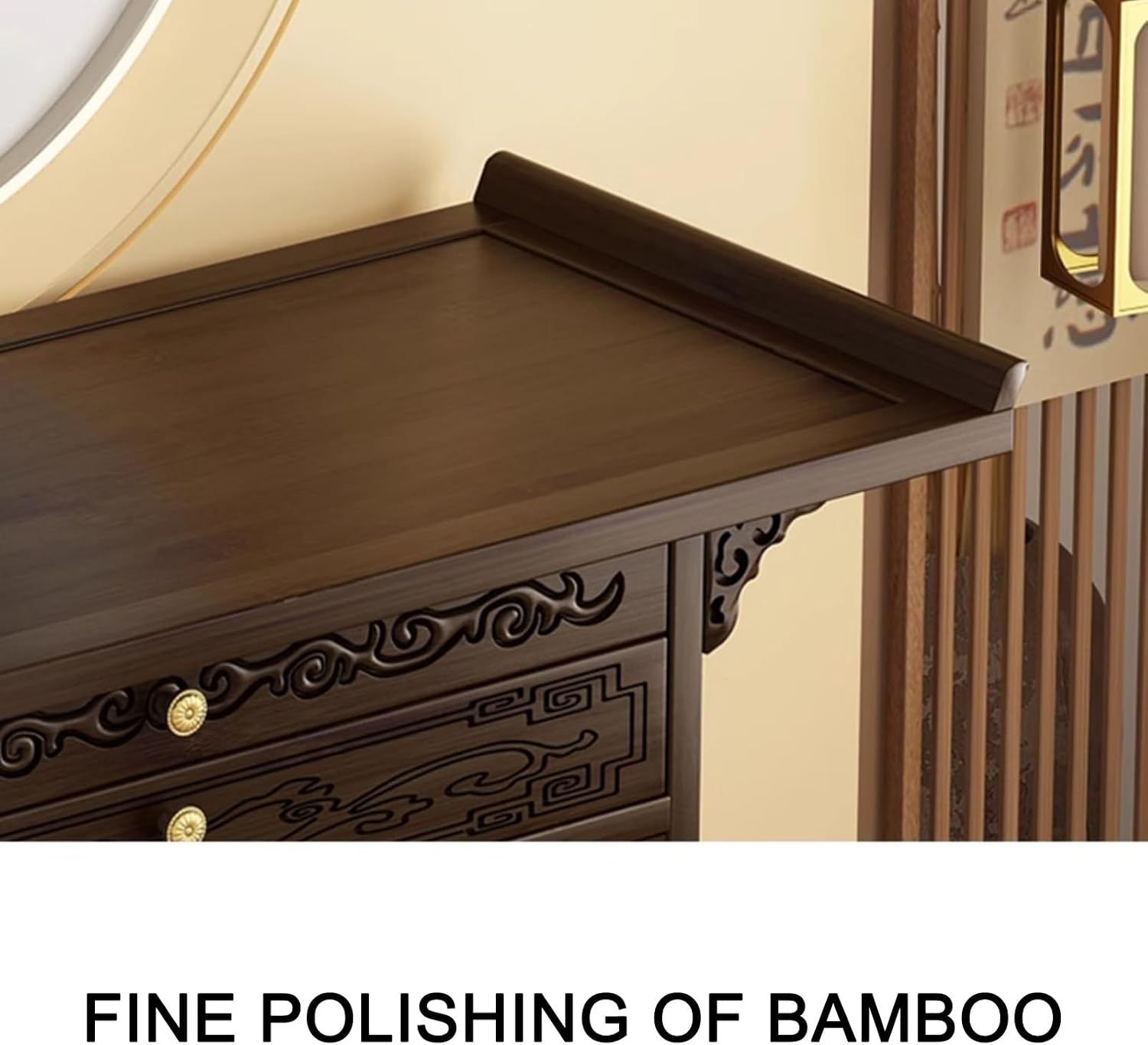 HARELA Meditation Altar Table Cabinet with Drawer, Meditation Shrine Buddhist Altar Table, Personal Shrine Meditation Table, for Living Room, Bedroom, Office, Bathroom(50 * 33cm/19.7 * 13in)