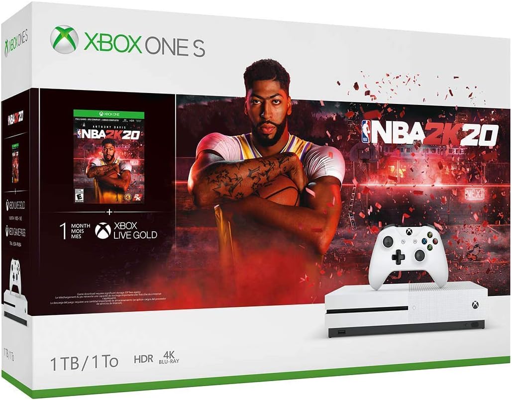 Xbox One S 1TB Console - NBA 2K20 Bundle [video game] (Renewed)
