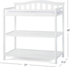 Child Craft Hampton Arch Top Crib and Changing Table Nursery Set, 2-Piece, Includes 4-in-1 Convertible Crib and Changing Table, Grows with Your Baby (Matte White)