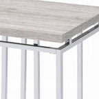 End Table Natural Oak Living1pc Chrome Frame Side Table