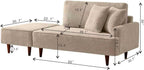 ERYE Left Facing Boucle Upholstered Chaise Lounge with Ottoman Set, Modern Minimalist Chaise Lounge Single Leisure Recliner Sleeper Sofa Daybed for Living Room Bedroom