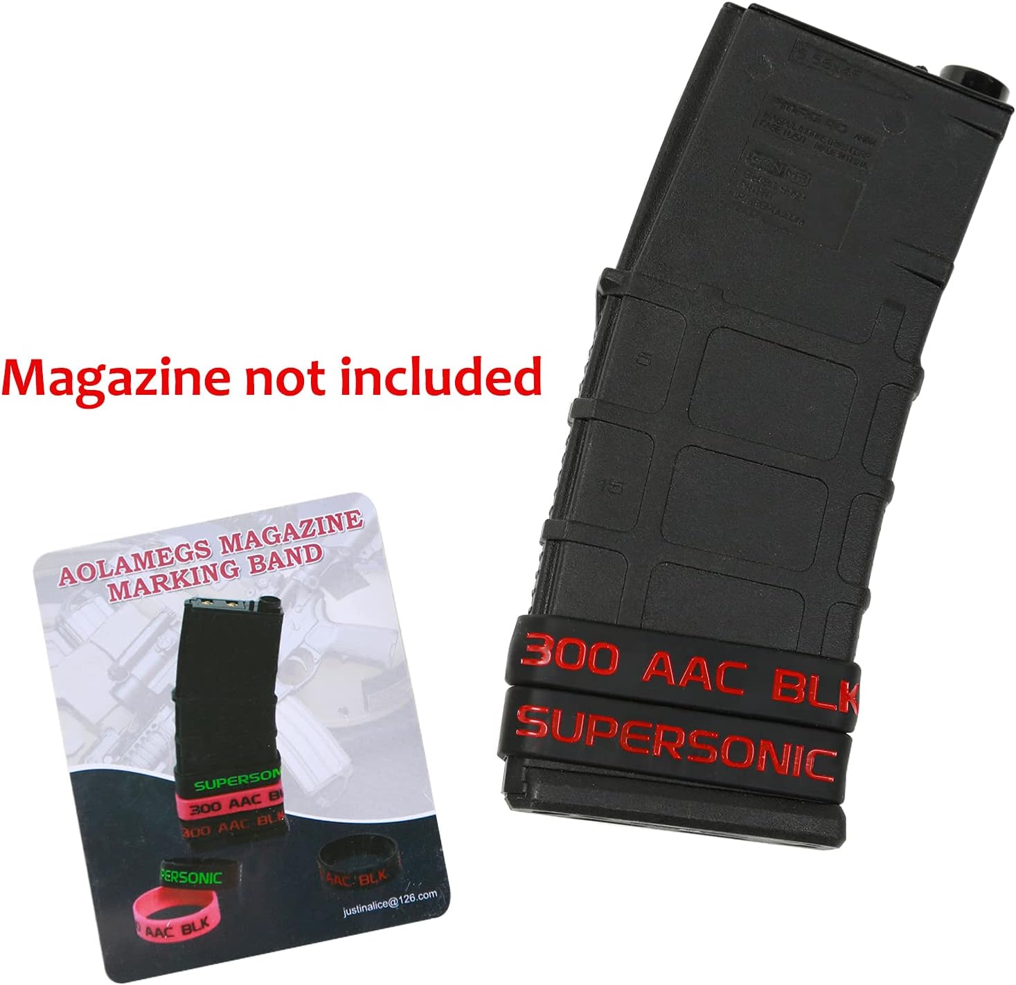 Aolamegs 300 Acc BLK Supersonic Magazine Marking Bands 6 Pack