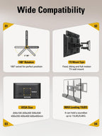 Mounting Dream Soundbar Mount Bracket for Mounting Above or Under TV Fits Most of Sound Bars Up to 15 Lbs, with Detachable Long Extension Plates MD5420