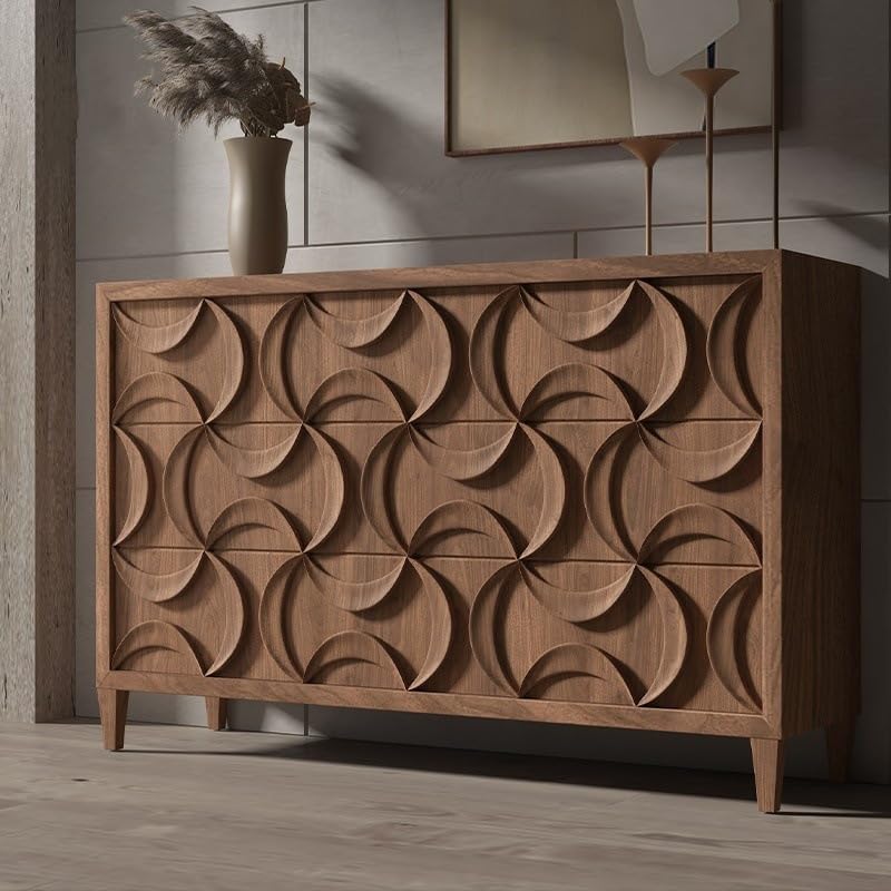 Entryway Cabinet Modern Sideboard Living Room Decorative Cabinet Wooden Entrance Cabinet Suitable for Dining Room, Home and Kitchen Sideboard Storage Cabinet(S:120 * 40 * 85CM)