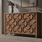 Entryway Cabinet Modern Sideboard Living Room Decorative Cabinet Wooden Entrance Cabinet Suitable for Dining Room, Home and Kitchen Sideboard Storage Cabinet(S:120 * 40 * 85CM)