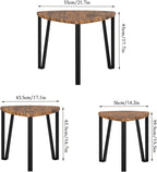 SOMY Nesting Coffee Tables End Table Sets Set of 3 Vintage Side Tables, Nightstand Modern Furniture Table Sets for Home Office Bedroom-Rustic Brown