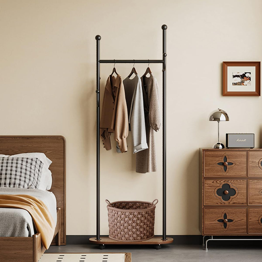 Cactus shaped Freestanding Metal Coat Rack Stand Modern Organizer for Scarf Jacket Hat Bags Ideal for Home Entryway Bedroom Corner Stable and Moveable (Black)