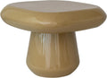 Bloomingville Enameled Metal Square Table, Mustard Color