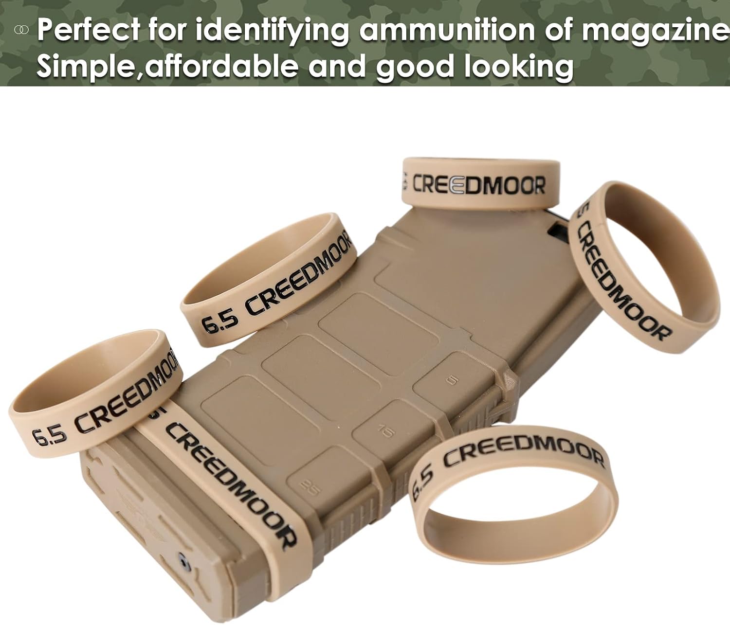 Aolamegs 6.5 Creedmoor Magazine Marking Bands 6 Pack
