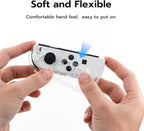 Mcbazel Transparent TPU Case for Switch JoyCon Controllers, Protective Cover Anti-Slip Grip Clear Skin Compatible with NS Switch/OLED(NOT for NS 2)