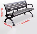 Patio Benches for Outdoors Park Bench Outdoor Leisure Chair Square Area Aluminum Alloy Double Garden Benches for Outdoors