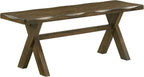 Coaster Home Furnishings - Alston - 47-Inch Solid Wood Dining Bench - Rustic Farmhouse Style with Knotty Nutmeg Finish & Worn Edges - Dining Room, Kitchen - Brown - 106383