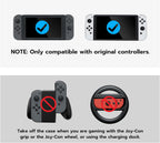 Mcbazel Transparent TPU Case for Switch JoyCon Controllers, Protective Cover Anti-Slip Grip Clear Skin Compatible with NS Switch/OLED(NOT for NS 2)