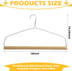 Didaey 5 Sets Heavy Duty 18" Drapery Hangers with Strong 10.5 Gauge Alloy Steel Wire for Heavy Items (Silver)