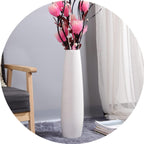 White Ceramic Tall Floor Vase 28 Inches,Flower Holder Decorative Large Vases for Table Centerpieces Shelf Home Decor Living Room Branches Sky-Dried Flower Arrangement Simple Decorative