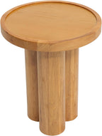 Christopher Knight Home Benny Round Solid Wood End Table, Wooden Side Table with Pedestal Base, Modern Accent Table for Living Room/Bedroom/Small Spaces, Indoor Small Pedestal Table, Natural